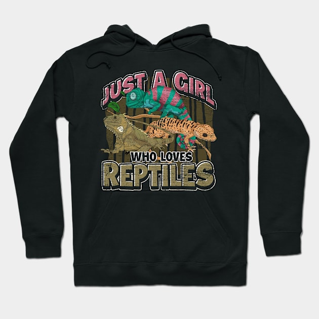 Girls Reptile Lover Women Reptile Hoodie by ShirtsShirtsndmoreShirts